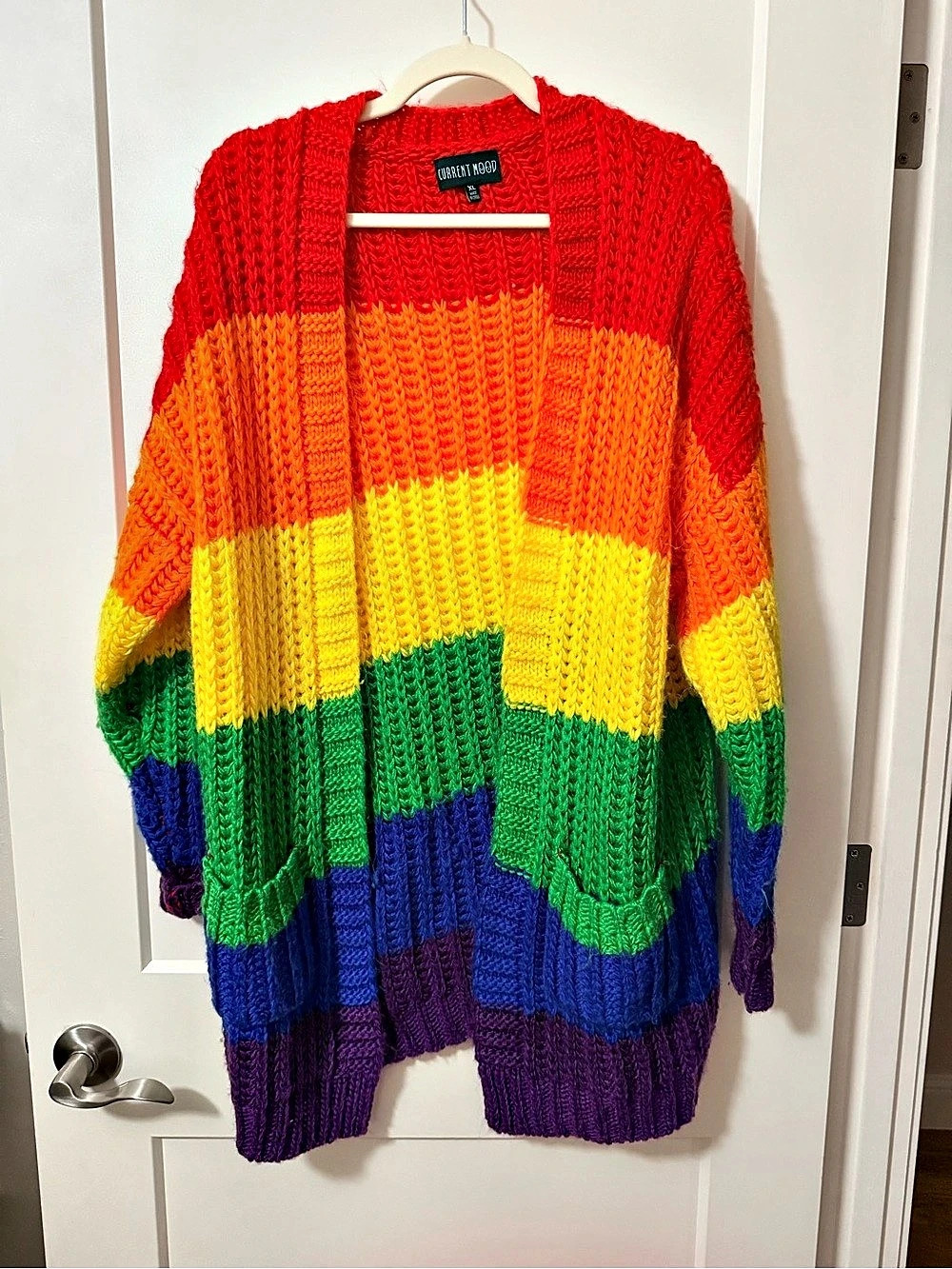 Current Mood Rainbow Sweater XL